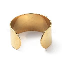 Ion Plating(IP) 304 Stainless Steel Open Cuff Finger Ring Components&nbsp;X-STAS-WH0029-40B-G