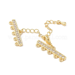 Brass Micro Pave Cubic Zirconia Chain Extender&nbsp;KK-L216-004D-G