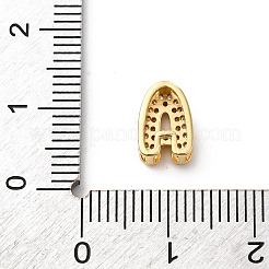 Brass Micro Pave Cubic Zirconia Beads&nbsp;KK-F895-19G