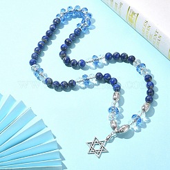 Alloy Star of David Pendant Necklace&nbsp;NJEW-JN04402