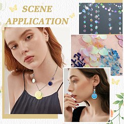 500pcs Iridescent PVC Paillette/Sequins Pendants&nbsp;PVC-SC0001-09