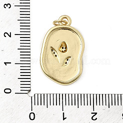 Brass Enamel Pendants&nbsp;KK-K302-14G