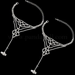 2Pcs Crystal Rhinestone Tennis Ring Bracelet&nbsp;BJEW-CN0001-18