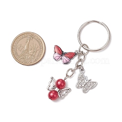 10Pcs 10 Colors Acrylic Pearl Angel Pendant Keychain&nbsp;KEYC-JKC01108