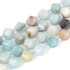 Natural Flower Amazonite Beads Strands&nbsp;G-T144-24A-02