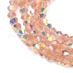 Electroplate Transparent Glass Beads Strands&nbsp;EGLA-K015-18C