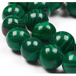 Synthetic Malachite Beads Strands&nbsp;G-G832-01-8mm