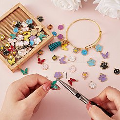 80Pcs 20 Style Alloy Enamel Pendants&nbsp;FIND-SZ0002-31