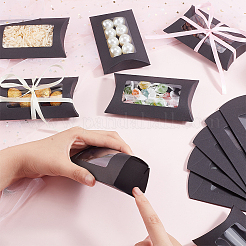 Paper Pillow Candy Boxes with Rectangle Visible Window&nbsp;CON-WH0094-18C