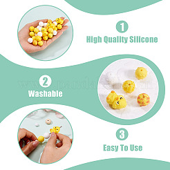 33Pcs 5 Styles Silicone Beads&nbsp;FIND-TA0010-85