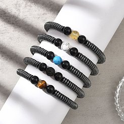Natural & Synthetic Mixed Gemstone Beaded Stretch Bracelets for Women&nbsp;BJEW-JB12843