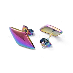 Ion Plating(IP) 304 Stainless Steel Stud Earring for Women&nbsp;EJEW-I285-22MC