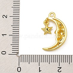 Rack Plating Brass Micro Pave Cubic Zirconia Pendants&nbsp;KK-U035-03G