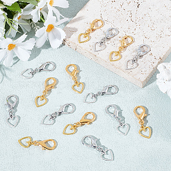 40Pcs 2 Colors Heart Alloy Shoes Charms&nbsp;HJEW-HY00091