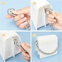 Bag Strap Chains&nbsp;PALLOY-WH0070-36P