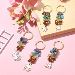 Unicorn Alloy Enamel Pendant Keychain&nbsp;KEYC-JKC00532