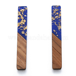 Opaque Resin & Walnut Wood Big Pendants&nbsp;RESI-N025-034-E03