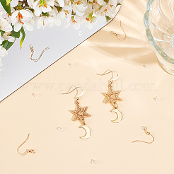 6Pcs Brass Earring Hooks&nbsp;KK-BBC0013-81
