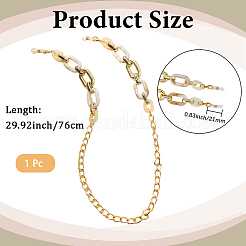 1Pc Acrylic with Alloy Oval Link Chains Neck Strap for Eyeglasses&nbsp;AJEW-CN0003-60A