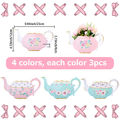 12Pcs 4 Styles Teapot Shaped Paper Bouquet Packing Boxes&nbsp;DIY-SP0006-40