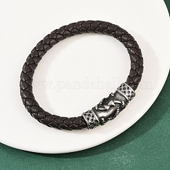 Braided Microfiber Leather Bracelets for Men Women&nbsp;BJEW-H631-01AS-02