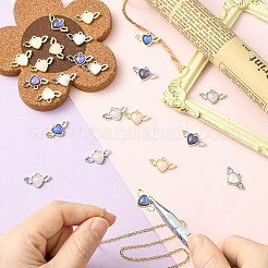24Pcs 6 Colors Alloy Resin Pendants&nbsp;FIND-CJ0004-96