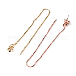 3 Styles Brass Stud Earring Findings&nbsp;KK-PH0003-22