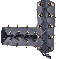Adjustable PU Leather Cord Bracelet with Wax Cord&nbsp;AJEW-WH0415-24C