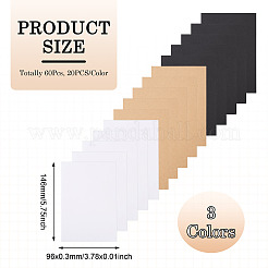 60Pcs 3 Colors DIY Paper Blank Card&nbsp;FIND-TA0008-46