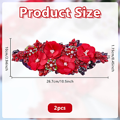 Polyester & Rhinestone Costume Accessories&nbsp;PATC-WH0003-57B