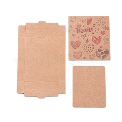 Kraft Paper Boxes and Earring Jewelry Display Cards&nbsp;CON-L015-B10