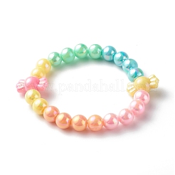 Opaque Acrylic Beads Stretch Bracelet Sets for Kids&nbsp;BJEW-JB06405