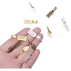 Tibetan Style Alloy Glue-on Flat Pad Bails&nbsp;TIBE-PH0001-25-NF