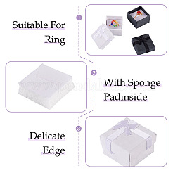 12Pcs 2 Colors Square Paper Jewelry Ring Gift Storage Boxes&nbsp;CON-TA0001-18