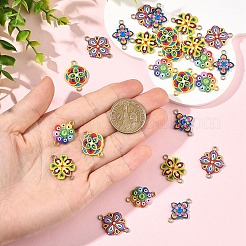 25Pcs 5 Colors 3D Printed Alloy Connector Charms&nbsp;FIND-YW0011-78