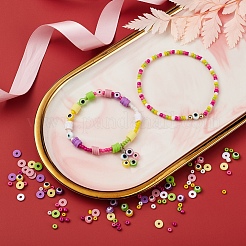 Glass Seed & Polymer Clay & Evil Eye Beads Kit for DIY Bracelet Making&nbsp;DIY-YW0004-63