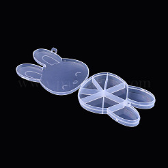 Easter Rabbit 9 Grids Plastic Bead Storage Containers with Hinged Lid&nbsp;X-CON-T001-07