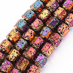 Electroplated Natural Lava Rock Beads Strands&nbsp;G-T114-71