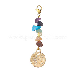 Chakra Gems Chip Evil Eye Pendant Decorations&nbsp;HJEW-JM01005