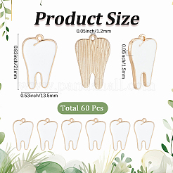 60Pcs Alloy Enamel Pendants&nbsp;ENAM-SC0008-03