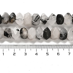 Natural Black Rutilated Quartz Beads Strands&nbsp;G-N327-05-01