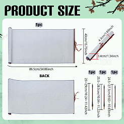 1Pc Polyester & Plastic & Alloy Chinese Calligraphy Brush Water Writing Magic Cloth&nbsp;AJEW-PH0008-93B
