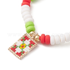 Handmade Polymer Clay Bead Stretch Bracelets for Women&nbsp;BJEW-MZ00042-02