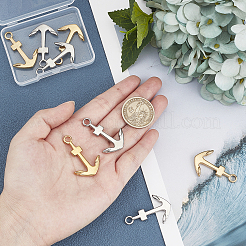 8Pcs 2 Colors 304 Stainless Steel Pendants&nbsp;STAS-UN0025-80