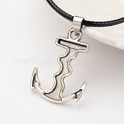 Anchor Tibetan Style Alloy Pendant Necklaces&nbsp;NJEW-F197-22