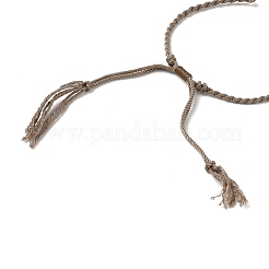 Braided Cotton Cord Bracelet Making&nbsp;MAK-L043-02G