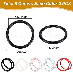 10Pcs 5 Colors Plastic Bag Handles&nbsp;FIND-WR0008-68