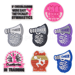 8Pcs 8 Styles Cheer Theme PVC Plastic Beads&nbsp;FIND-TA0008-71