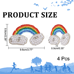 Rainbow Cloud Appliques&nbsp;PATC-WH0009-28