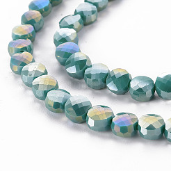 Opaque Electroplate Glass Beads Strands&nbsp;EGLA-N007-002-B03